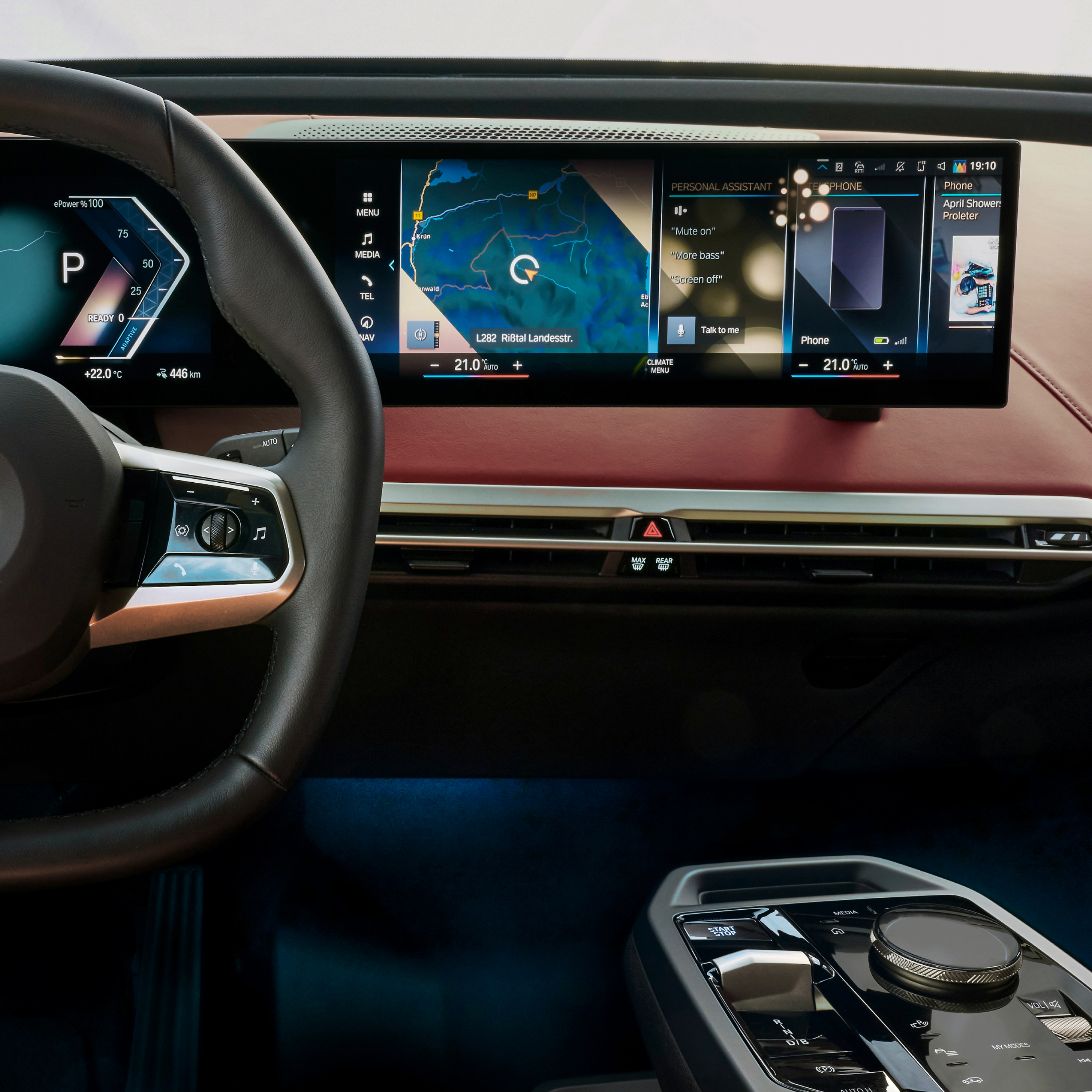 Detailansicht BMW Display mit Apps
