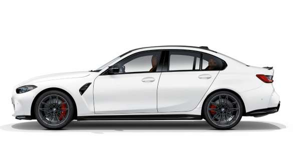 Seitendesign BMW M3 Competition Limousine Frozen Brilliant White metallic G80 2020 BMW M3 Competition Limousine G80 2020 Frozen Brilliant White metallic Seitendesign Seitenansicht