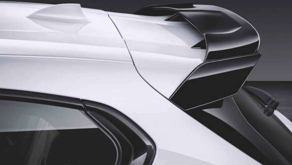 BMW M Performance Dachkantenspoiler. BMW 1er, M Performance Design Dachkantenspoiler.