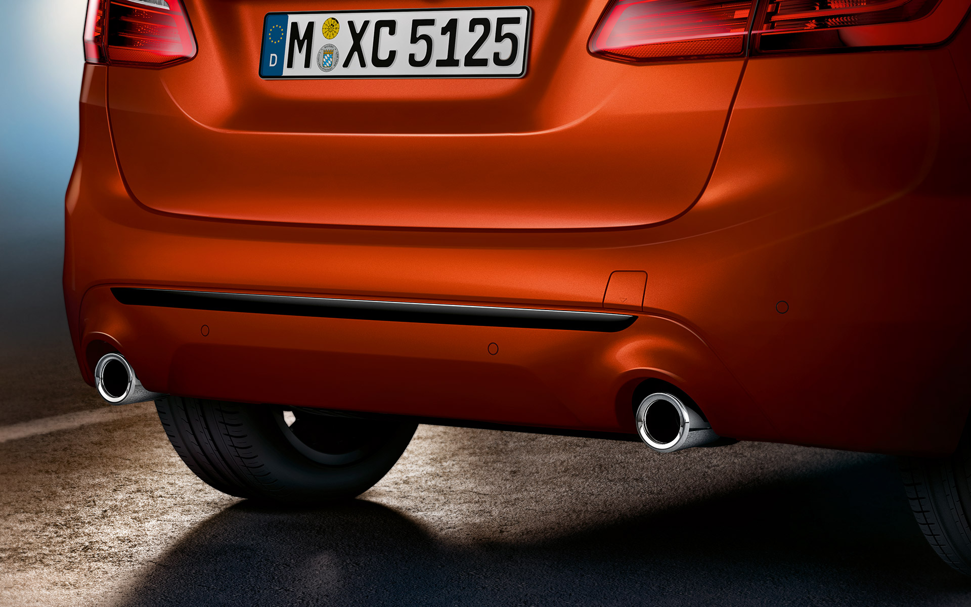 Auspuff des BMW 2er Active Tourer Auspuff des BMW 2er Active Tourer