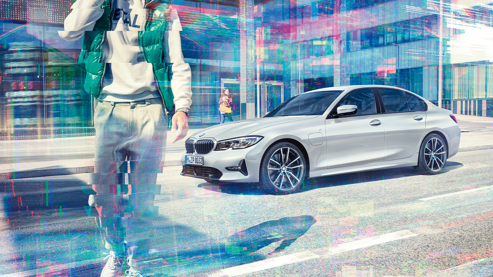 BMW 3er Limousine, Innenraum. Nahaufnahme des Fahrerraums im Innenraum der BMW 3er Limousine.