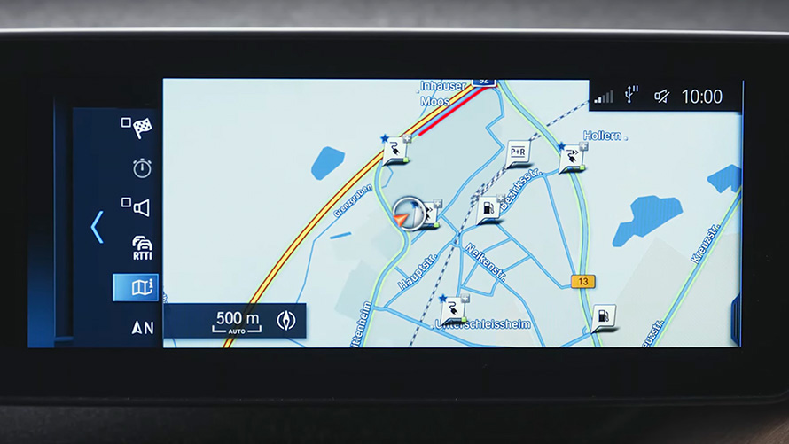 BMW 3er Limousine G20 BMW Plug-in-Hybrid Navigationssystem BMW 3er Limousine G20 BMW Plug-in-Hybrid Navigationssystem Nahaufnahme