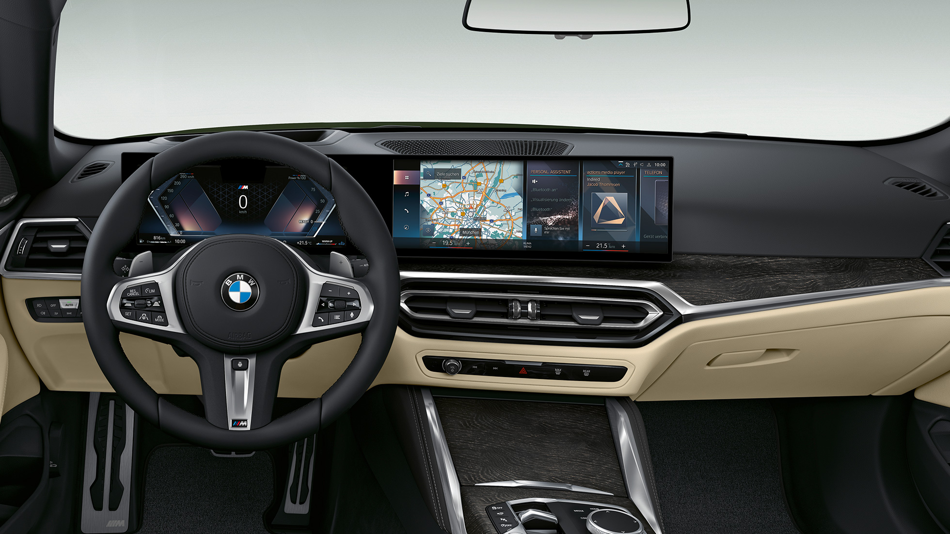 BMW 4er Cabrio G23 2020 Modell M Sport Innenraum Cockpit