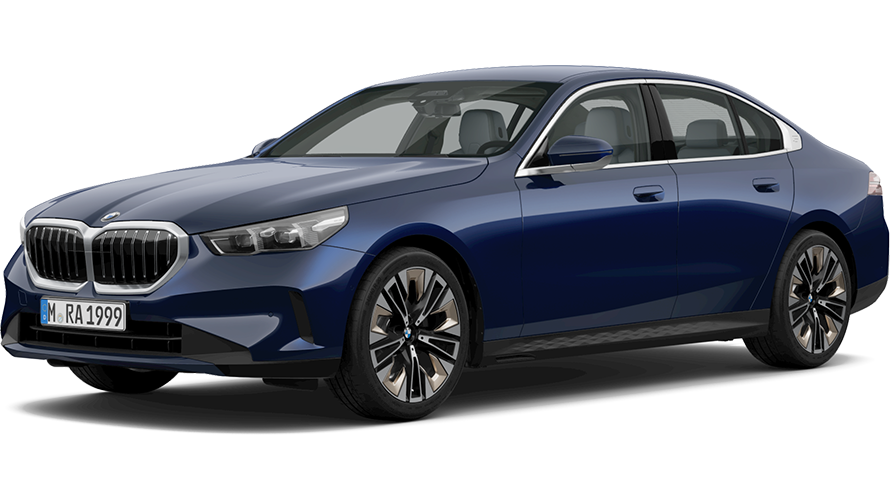 BMW 5er Limousine G60 ICE 2023 Dreiviertel-Frontansicht stehend BMW 5er Limousine G60 ICE 2023 Dreiviertel-Frontansicht stehend