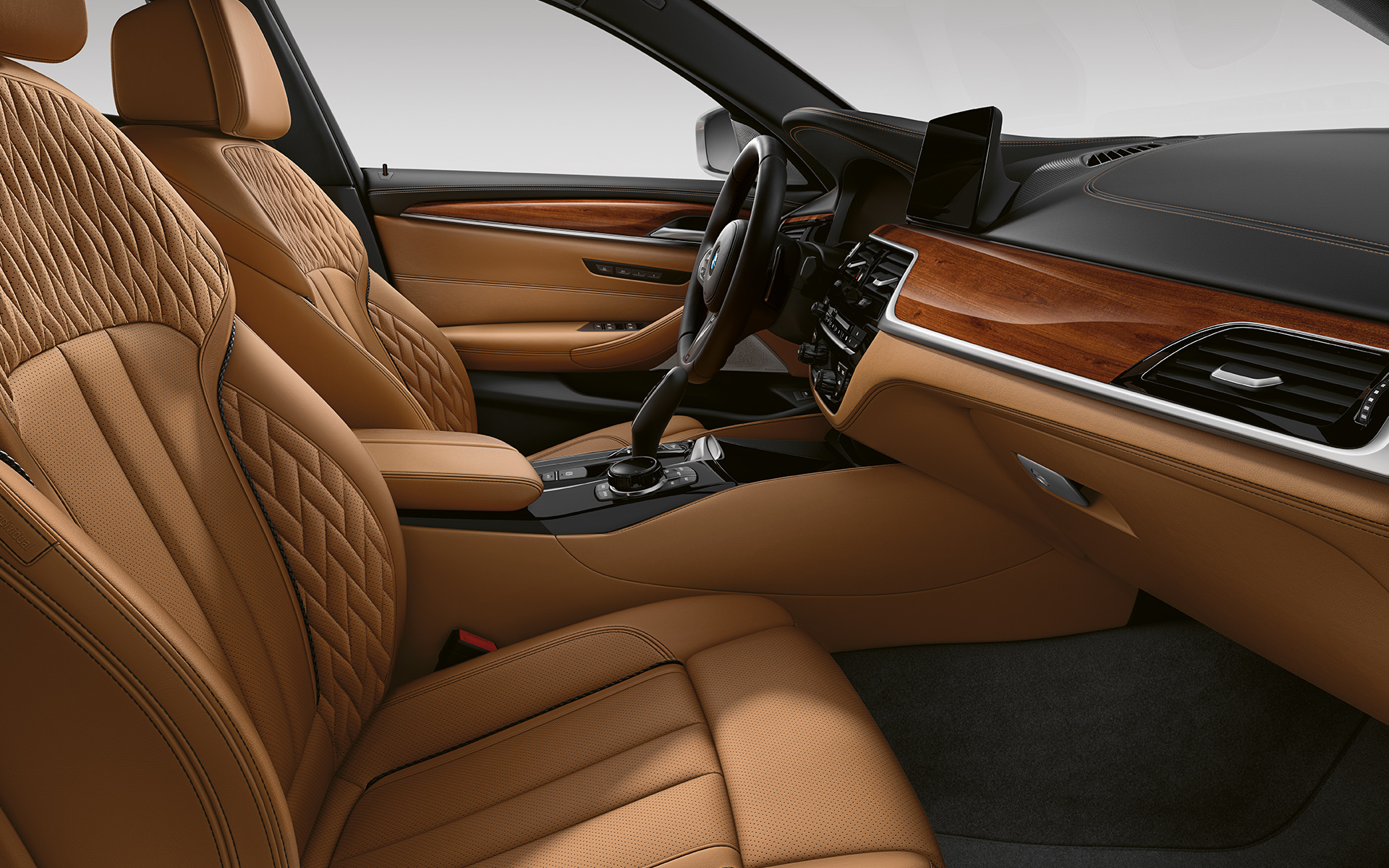 BMW 5er Touring G31 Facelift 2020 Interieur in BMW Individual Volllederausstattung 'Merino' | Caramel