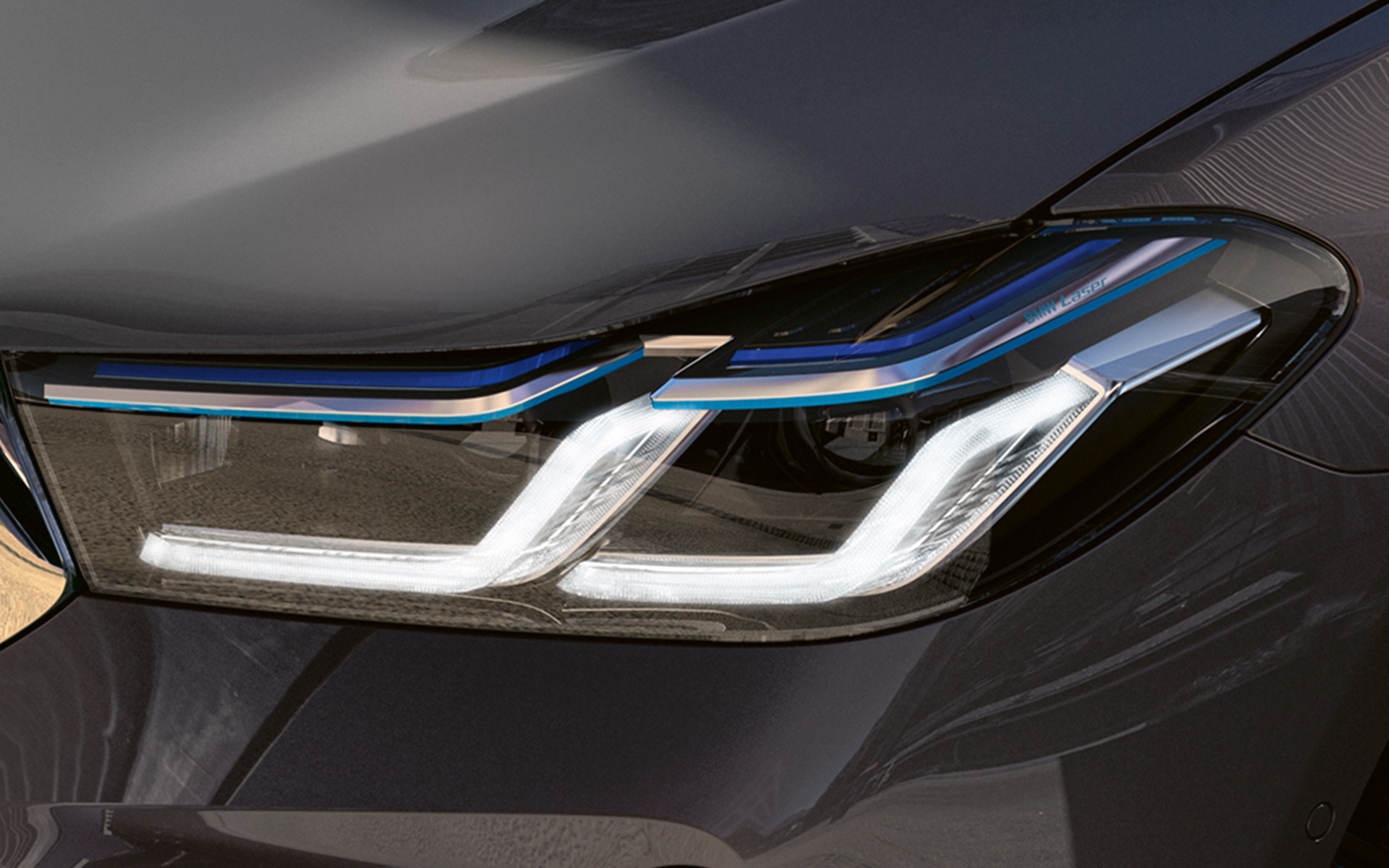 BMW Laserlicht BMW 6er Gran Turismo 640i xDrive G32 2020 Berninagrau Nahaufnahme Front