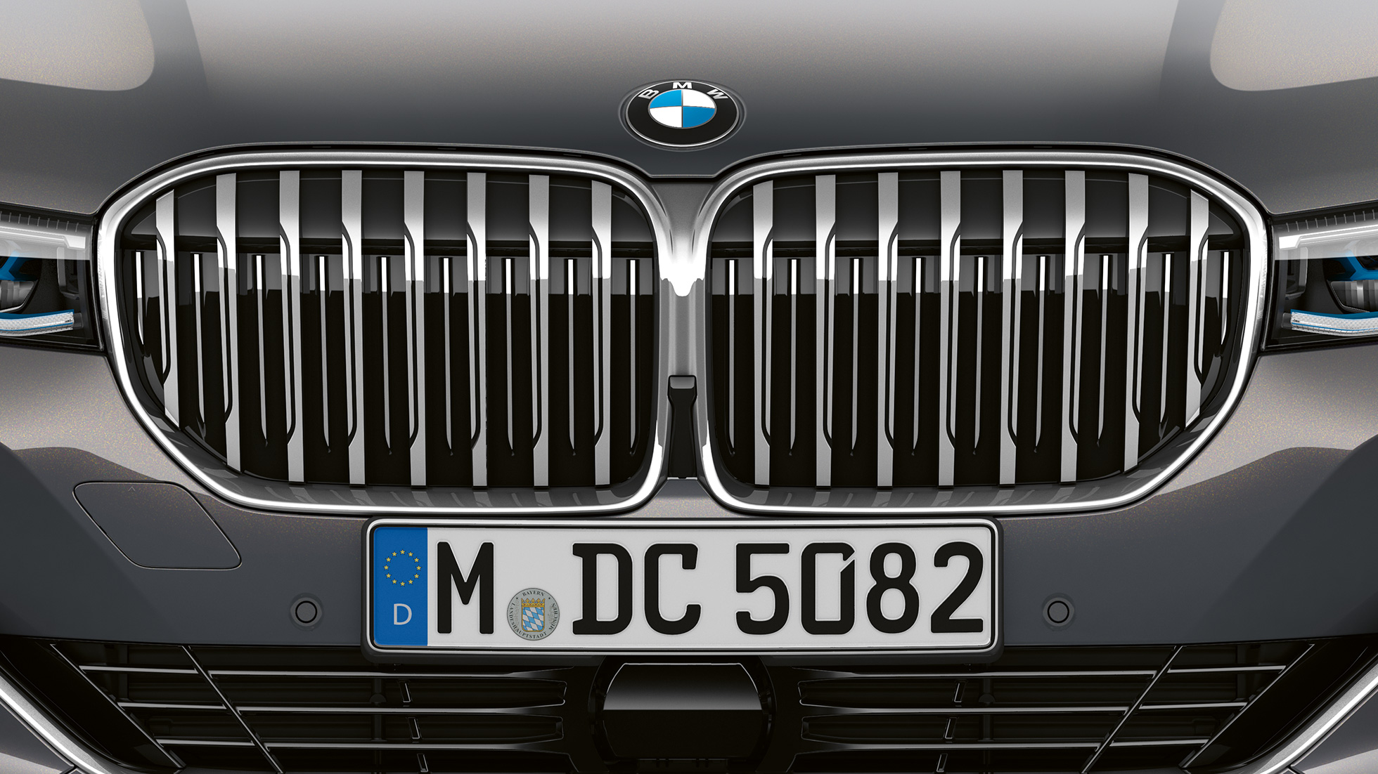 BMW 7er Limousine mit Exterieurdesign Pure Excellence, BMW Niere BMW 7er Limousine mit Exterieurdesign Pure Excellence: Nahaufnahme der BMW Niere