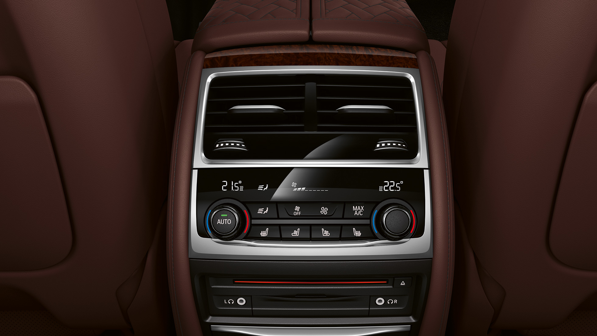 BMW 7er Limousine M Sportpaket, Klimaregelsystem BMW 7er Limousine M Sportpaket: Nahaufnahme des Klimaregelsystems