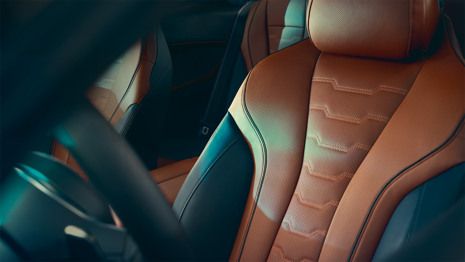 BMW 8er Coupé Multifunktionssitz Nahaufnahme des BMW 8er Coupé Multifunktionssitzes in Leder Merino.