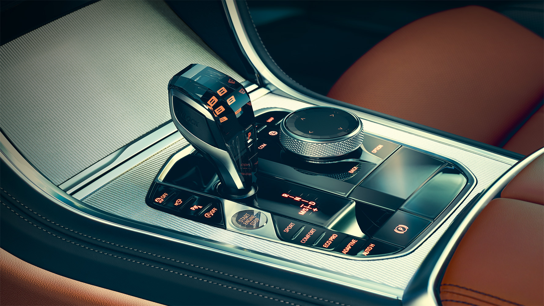 BMW 8er Coupé Glasapplikationen Nahaufnahme der BMW 8er Coupé Glasapllikationen im Innenraum.