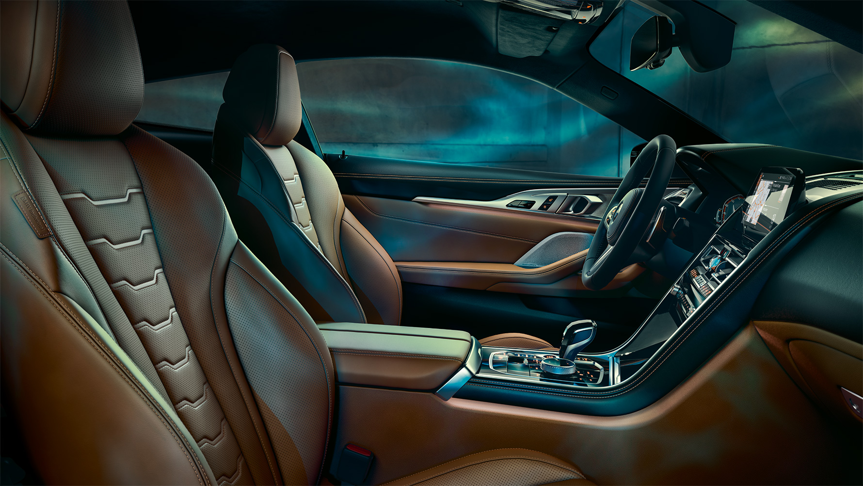 Das Interieur des BMW 8er Coupé mit BMW Individual Ausstattung. Das Interieur des BMW 8er Coupé mit BMW Individual Ausstattung.