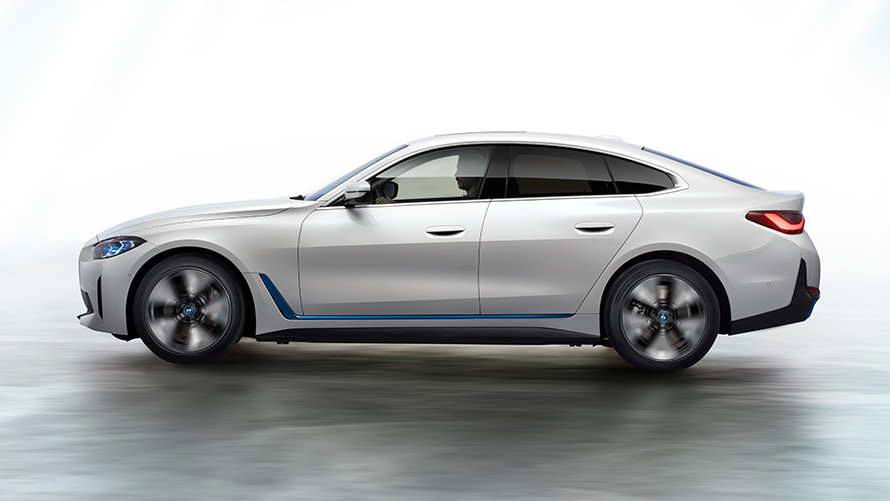 BMW i4 2021 G26 BMW i4 2021 G26 vollelektrisches Gran Coupé Elektroauto Bild 3