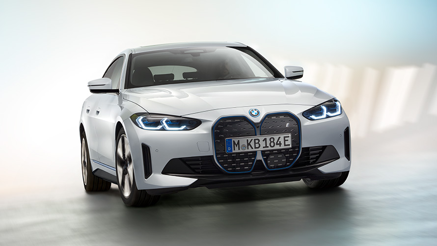 BMW i4 2021 G26 BMW i4 2021 G26 vollelektrisches Gran Coupé Elektroauto Bild 4