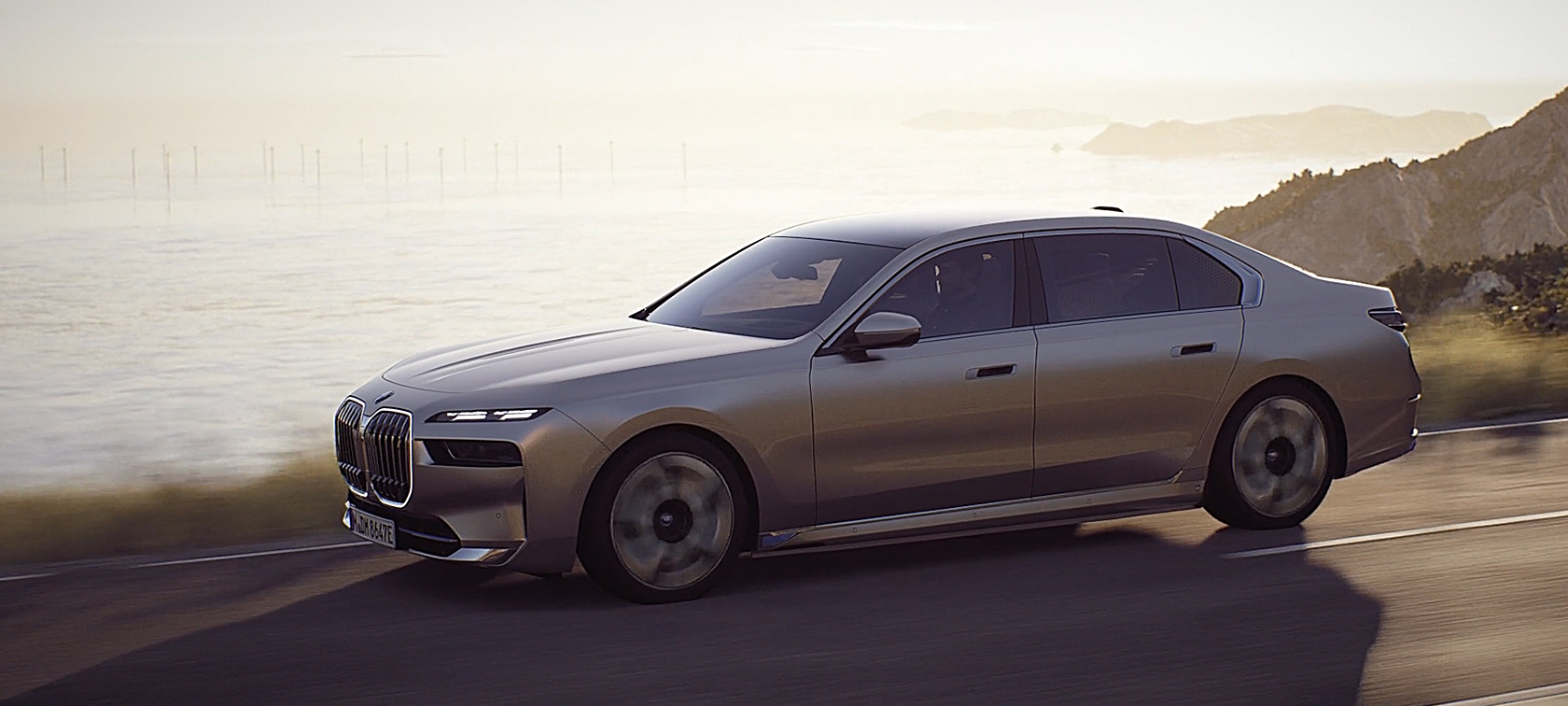BMW i7 Fahrdynamik Highlight Video BMW i7 Limousine G70 Oxidgrau metallic Fahrdynamik Highlight Video