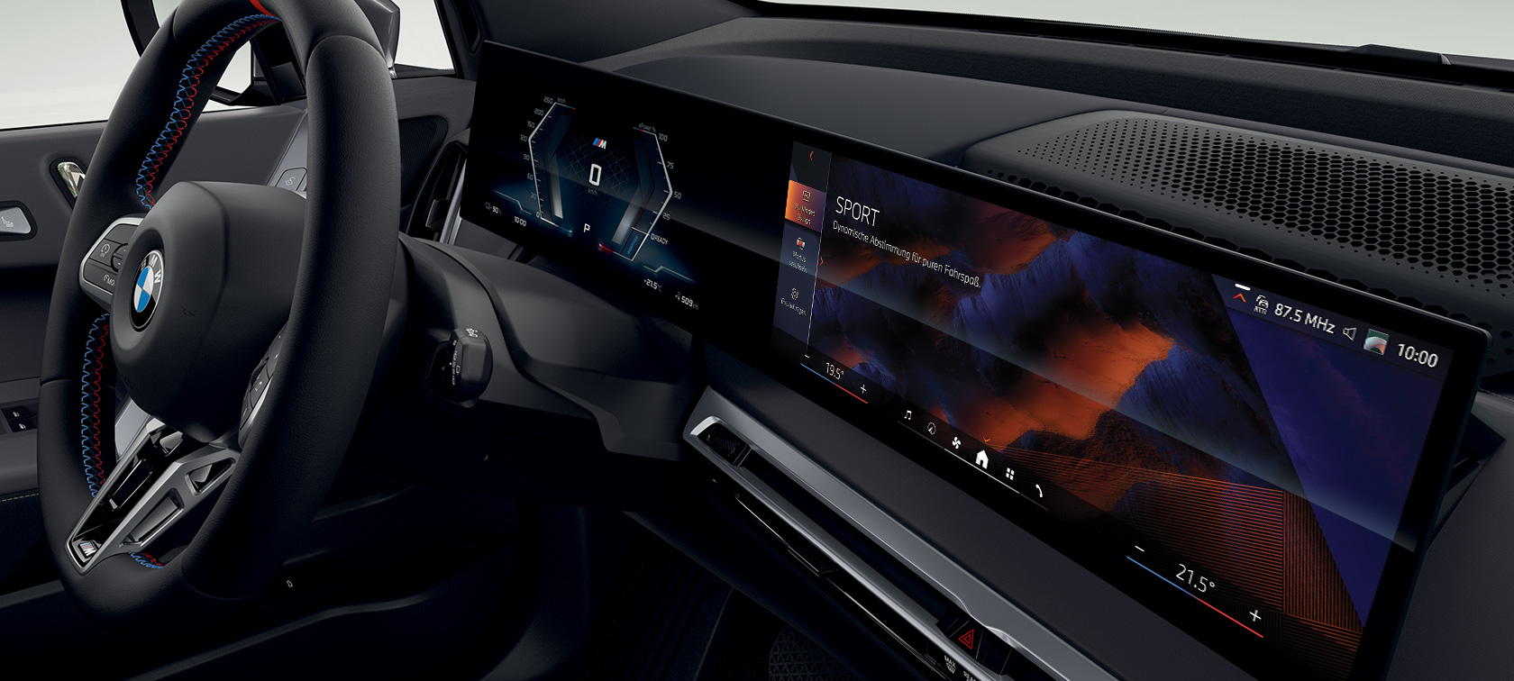 BMW Curved Display BMW iDrive Cockpit BMW iX M60 i20 2022 Elektro-SUV BMW iX M60 i20 2022 Elektro-SUV Cockpit BMW Curved Display BMW iDrive