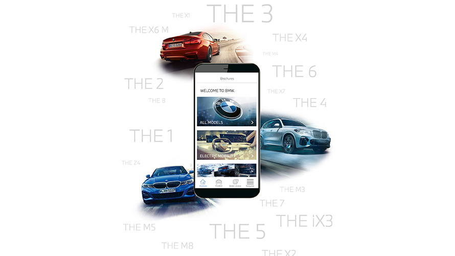 BMW Kataloge App BMW Kataloge App auf dem Smartphone