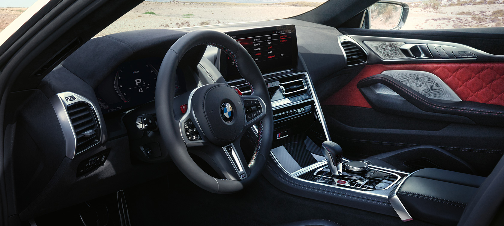 BMW M8 Competition Gran Coupé F93 LCI Facelift 2022 Innenraum Cockpit