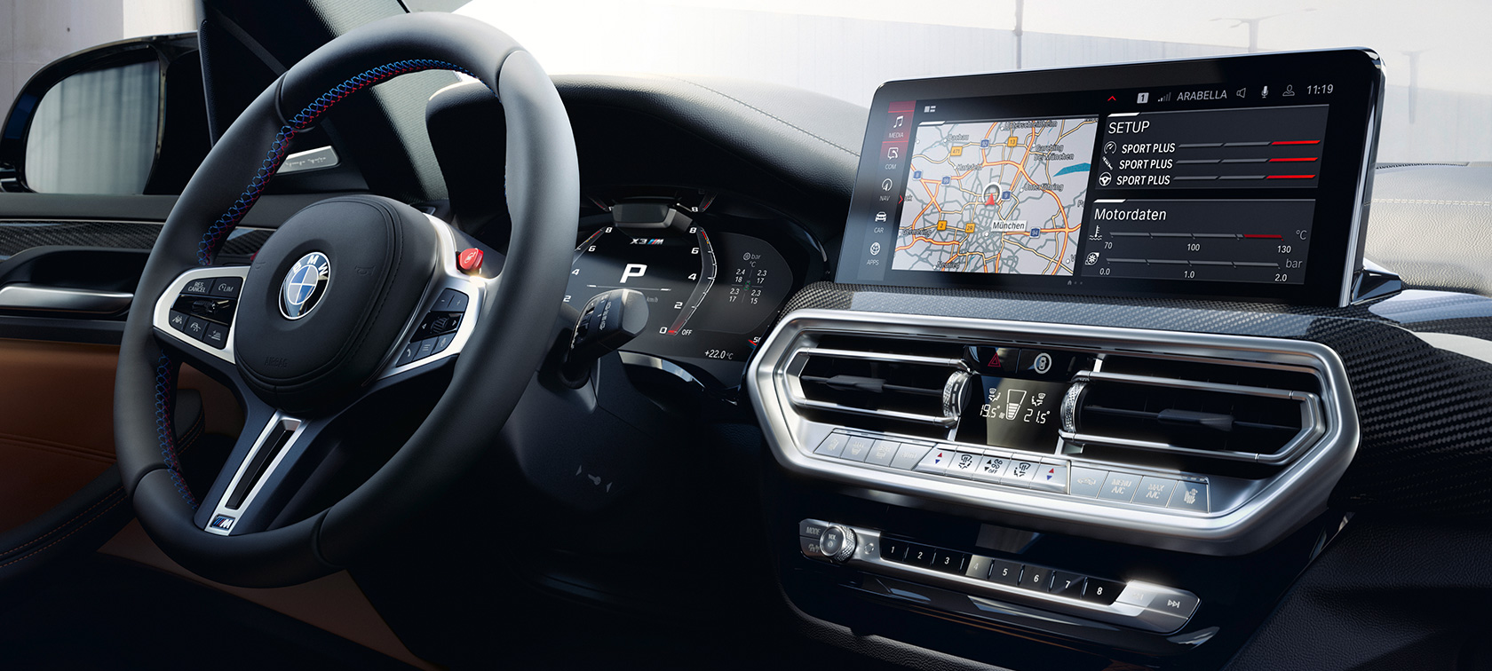 BMW X3 M Competition F97 LCI Facelift 2021 Cockpit Control Display