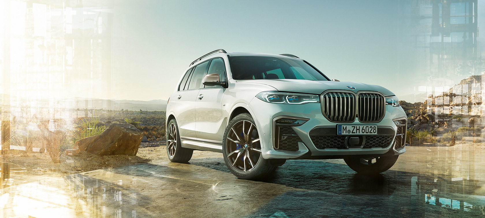 BMW X7 M50d, Dreiviertel-Frontansicht BMW X7 M50d, Dreiviertel-Frontansicht