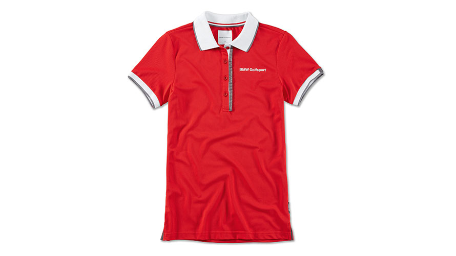 BMW Golfsport Polo Shirt Damen. Das Produktbild zeigt das BMW Polo Shirt Damen.