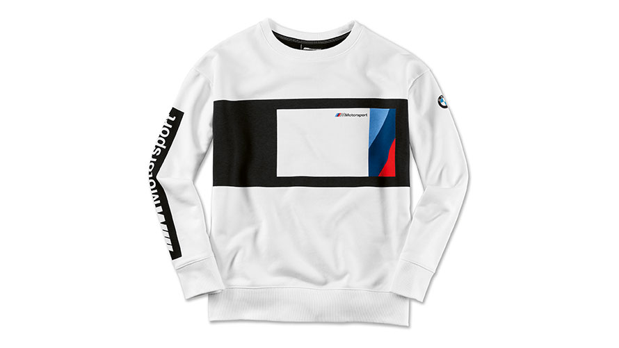 BMW M Motorsport Sweater Damen. Das Produktbild zeigt den BMW M Motorsport Sweater Damen.