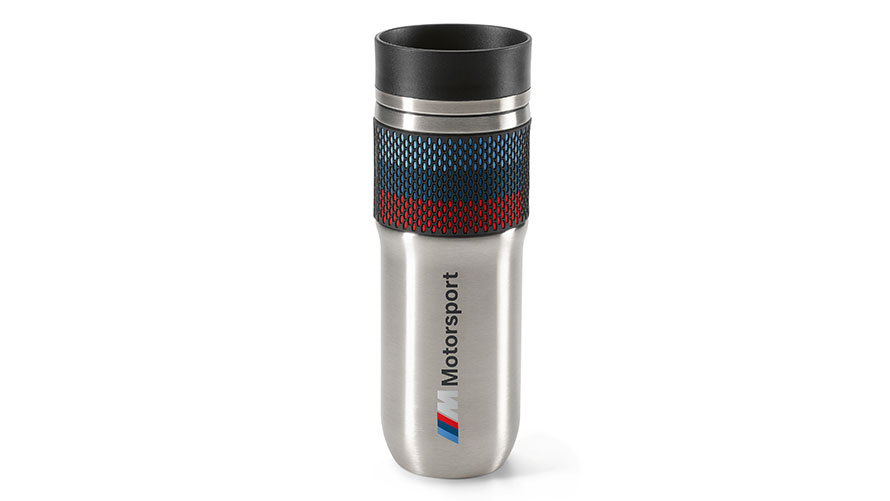 BMW M Motorsport Thermobecher. Das Produktbild zeigt den BMW M Motorsport Thermobecher.