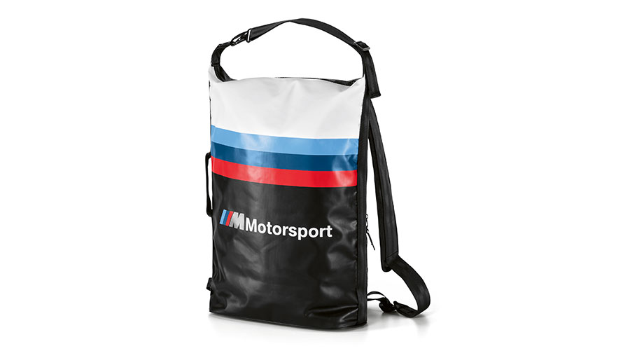 BMW M Motorsport Rucksack. Das Produktbild zeigt den BMW M Motorsport Rucksack.