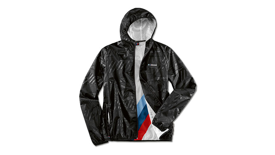 BMW M Motorsport Regenjacke Unisex. Das Produktbild zeigt die BMW M Motorsport Regenjacke Unisex.