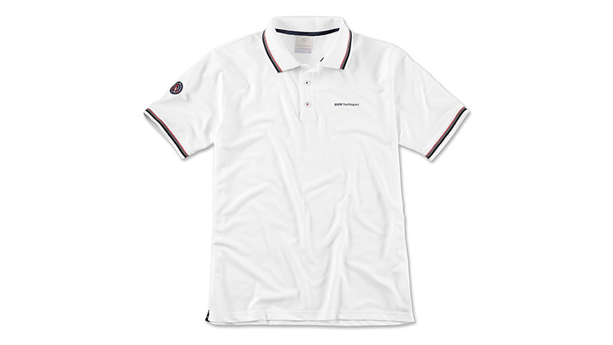 BMW Yachtsport Polo Shirt Herren. Das Produktbild zeigt das BMW Yachtsport Polo Shirt für Herren.