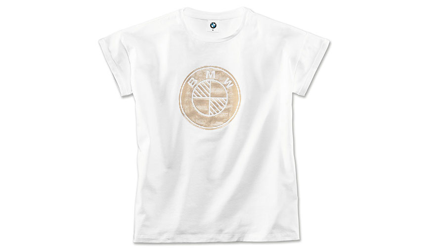 Das Bild zeigt das BMW T-Shirt Logo Damen.