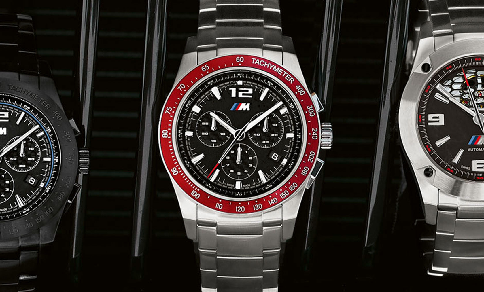 BMW M Uhr Chrono Metallarmband. Dies ist ein Produktbild der BMW M Uhr Chrono Metallarmband.