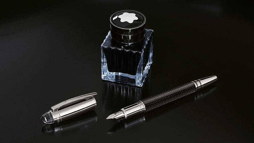 Montblanc for BMW Tintenfass und Füllfederhalter. Montblanc for BMW Tintenfass und Füllfederhalter.