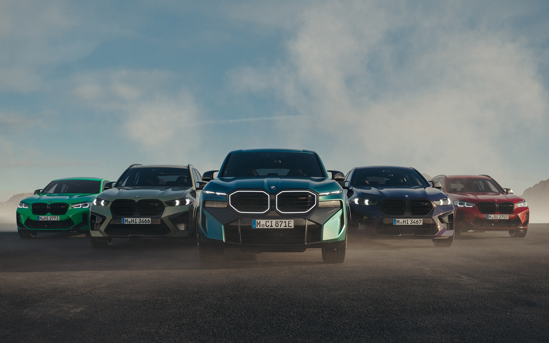 BMW X Family Shot U11, G01, G02, G05, G06, G07, G09 als Pfeil Aufstellung