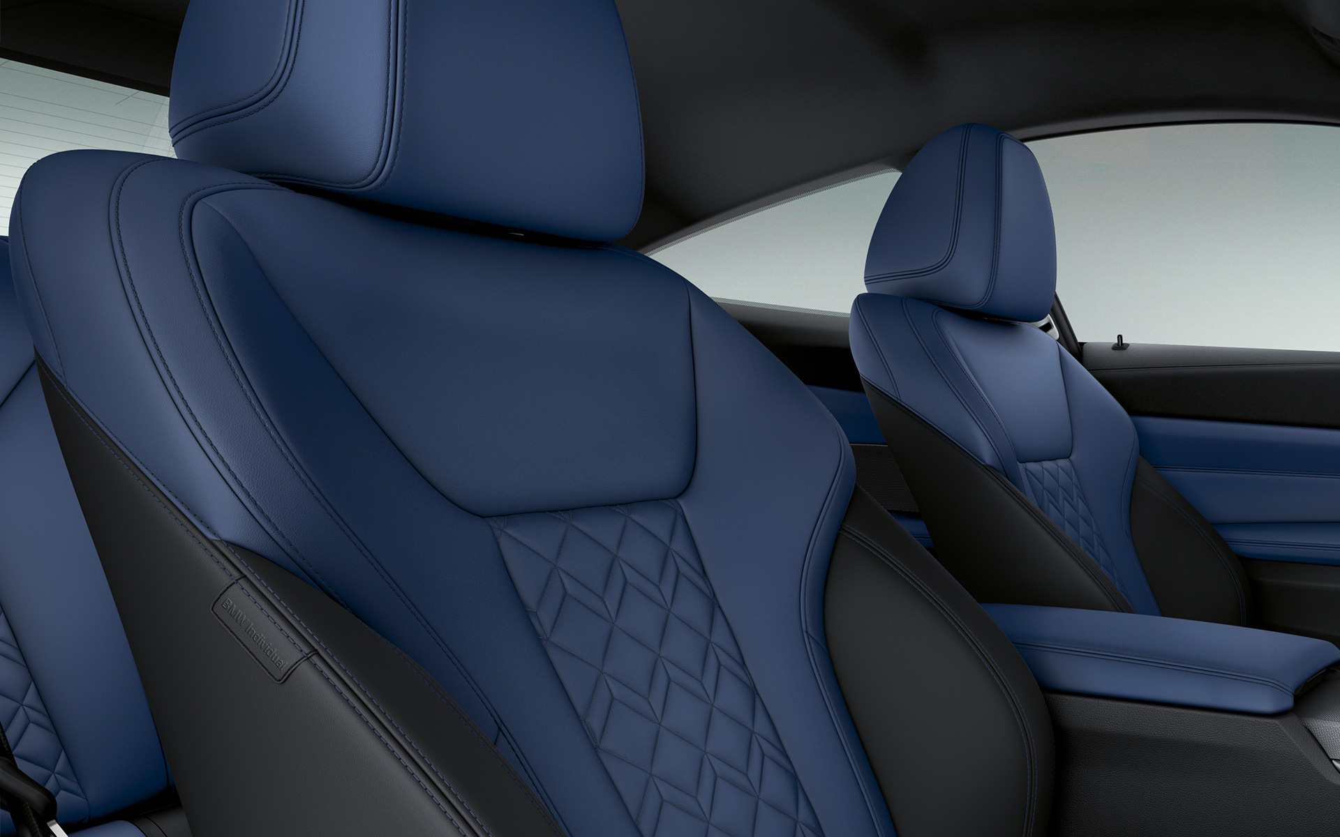 BMW Individual Volllederausstattung ‘Merino’ Feinnarbe Fjordblau/Schwarz