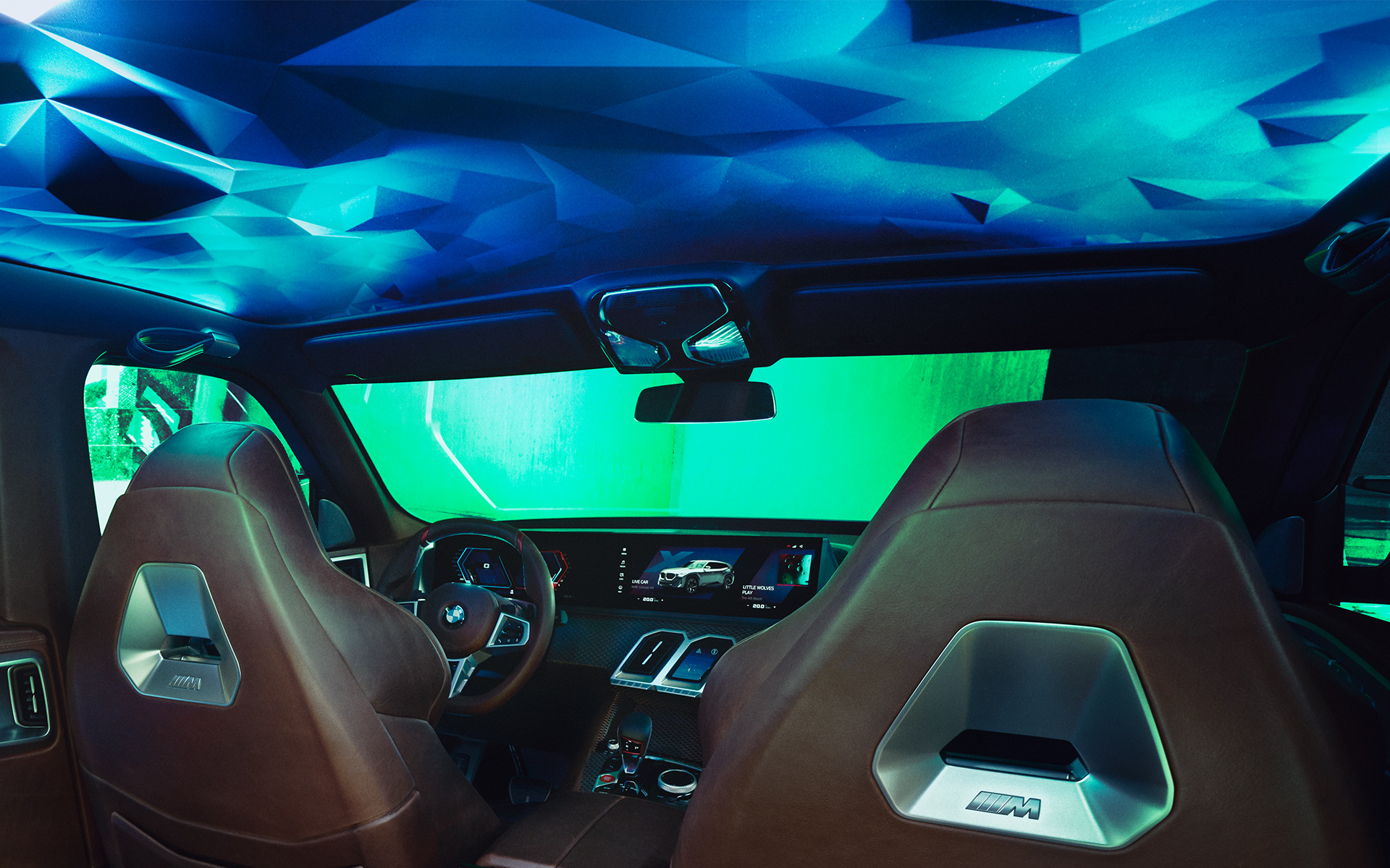 BMW Concept XM (G09) Innenraum-Seitenansicht Close-up Dachhimmel BMW Concept XM (G09) Innenraum-Seitenansicht Close-up Dachhimmel