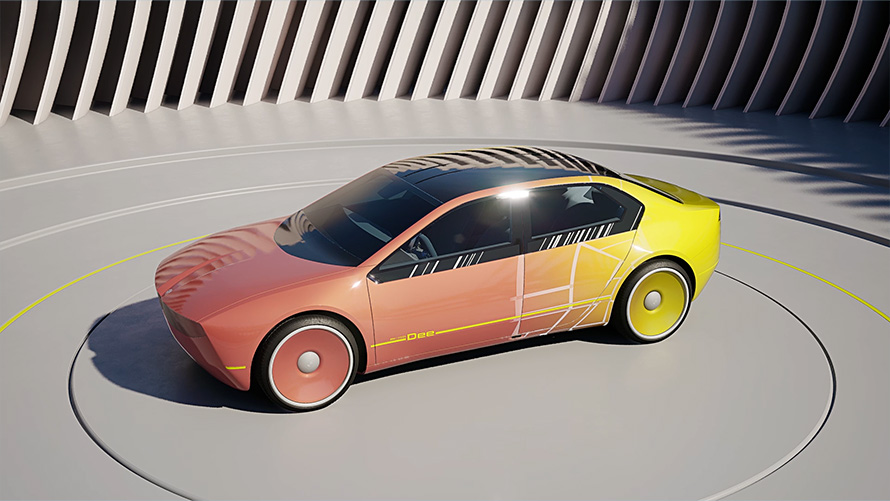 BMW i Vision Dee E Ink Technologie BMW i Vision Dee Visionsfahrzeug E Ink Technologie