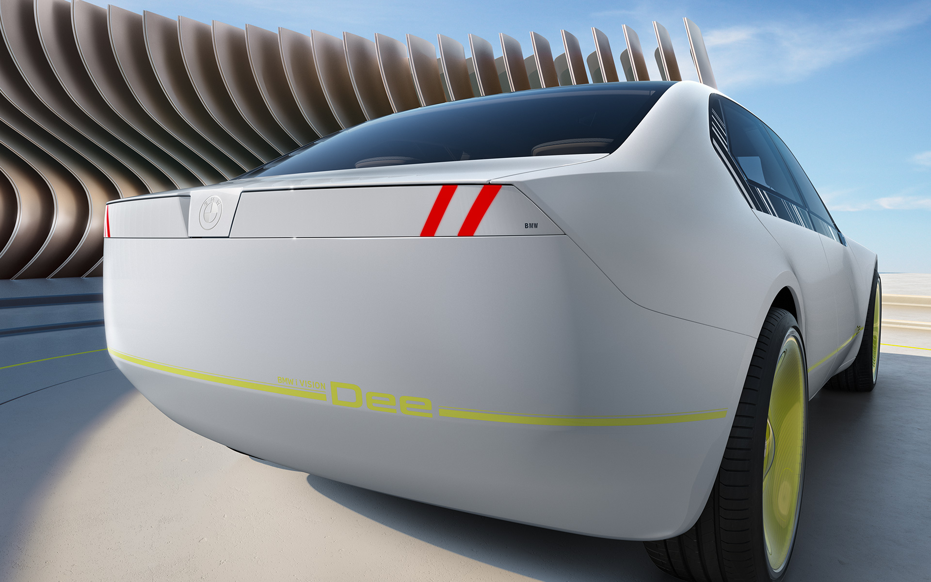 BMW i Vision Dee Exterieurdesign rear view BMW i Vision Dee Visionsfahrzeug Exterieurdesign rear view total