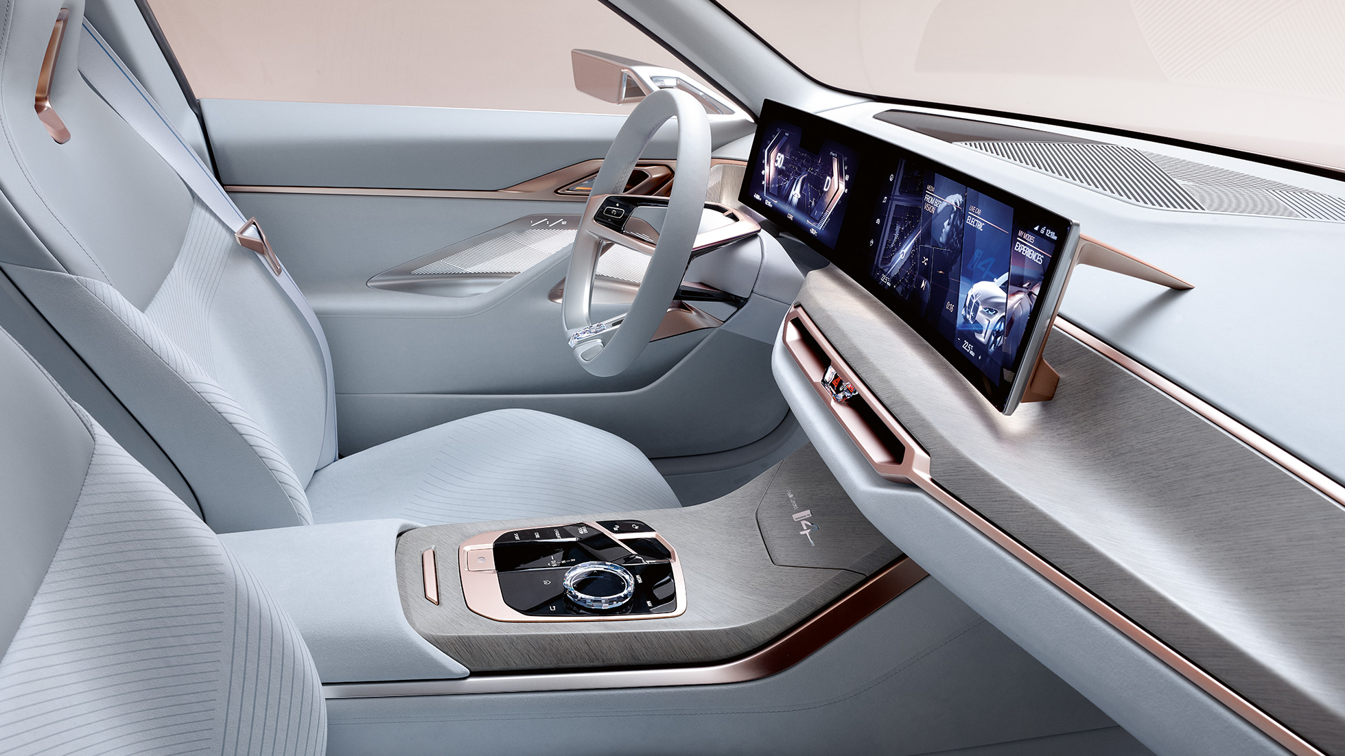 Interieur 2 BMW Concept i4 2020 G26 Interieur 2 BMW Concept i4 2020 G26 Elektroauto vollelektrisches BMW Gran Coupé