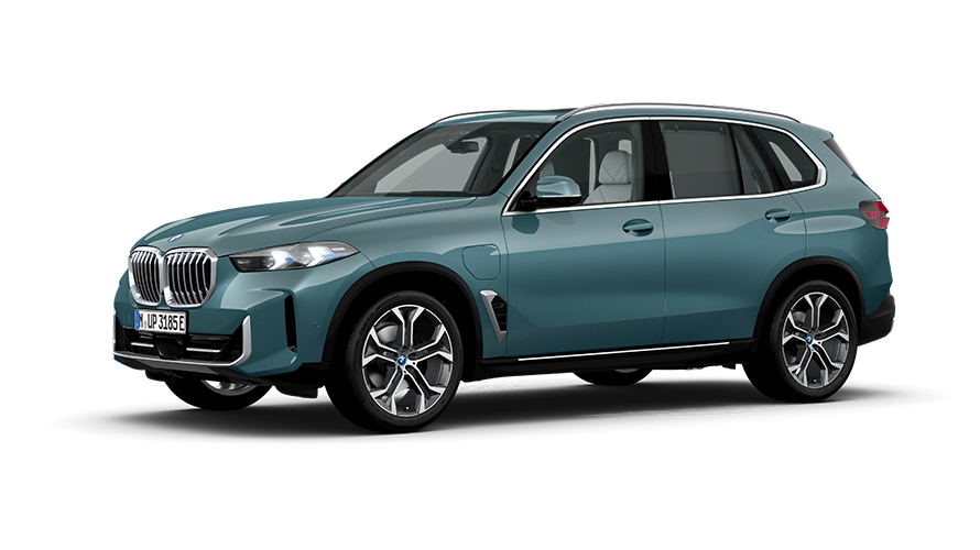 BMW X5 xDrive50e PHEV-Modell Studioaufnahme Dreiviertel-Frontansicht