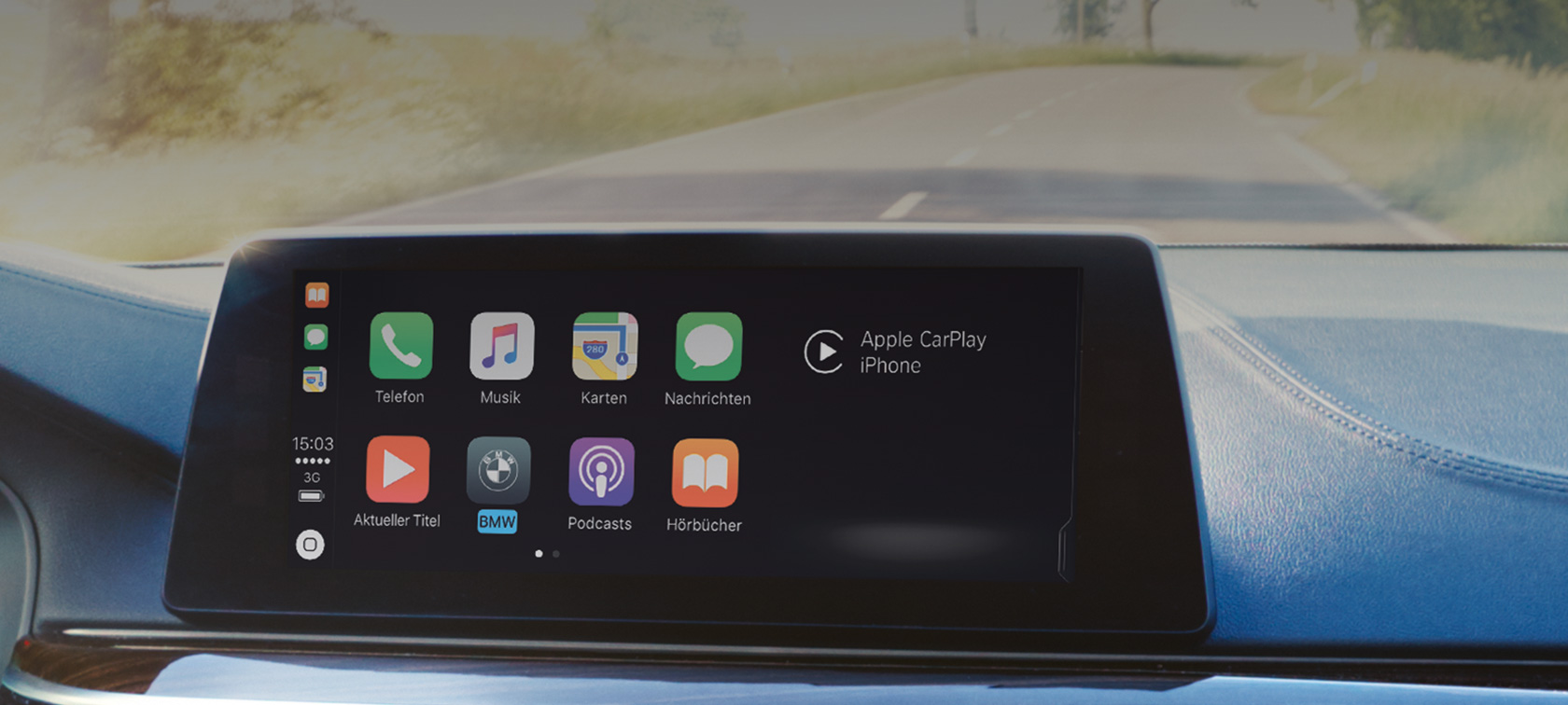 Apple CarPlay® Smartphone Integration Apple CarPlay® Smartphone Integration Menü im Control Display BMW ConnectedDrive
