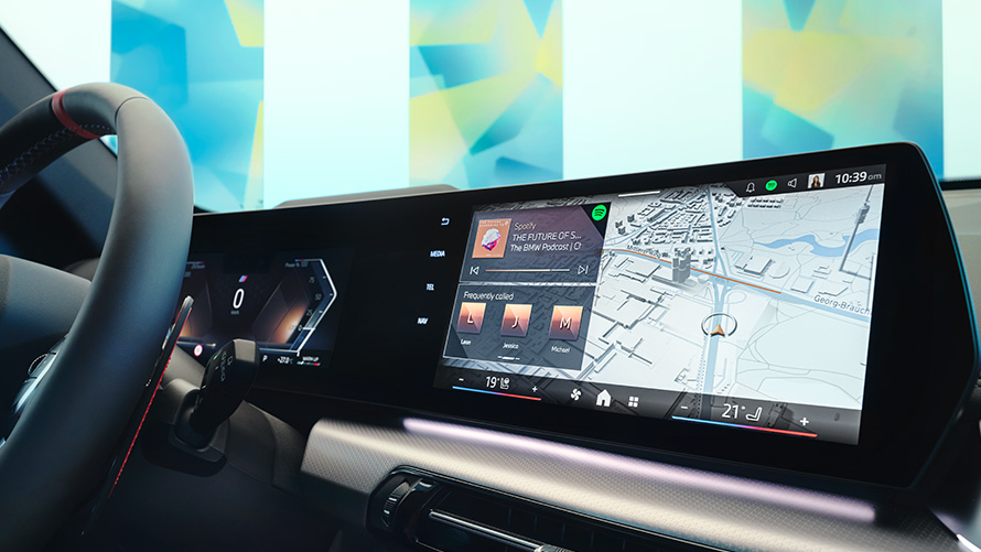 BMW Interieur Display mit Operating System 9 BMW Interieur BMW Maps auf Display mit Operating System 9