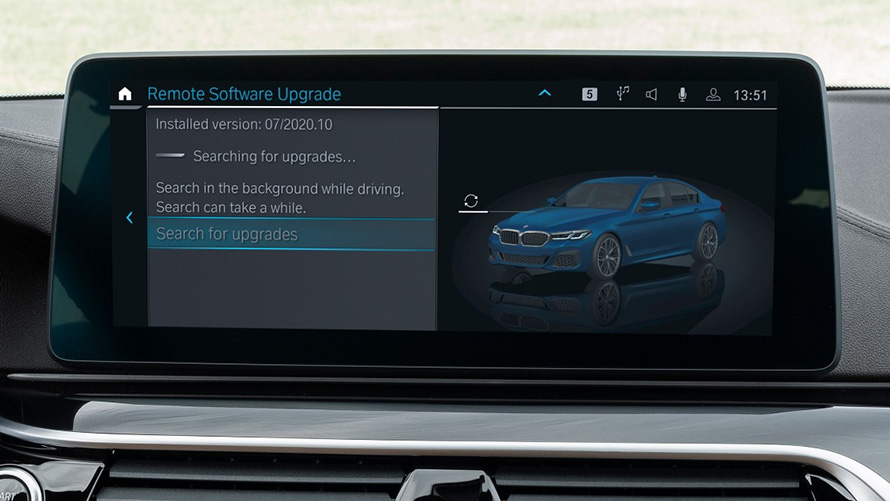 BMW Remote Software Upgrade Navigationssystem BMW Remote Software Upgrade Navigationssystem Nahaufnahme