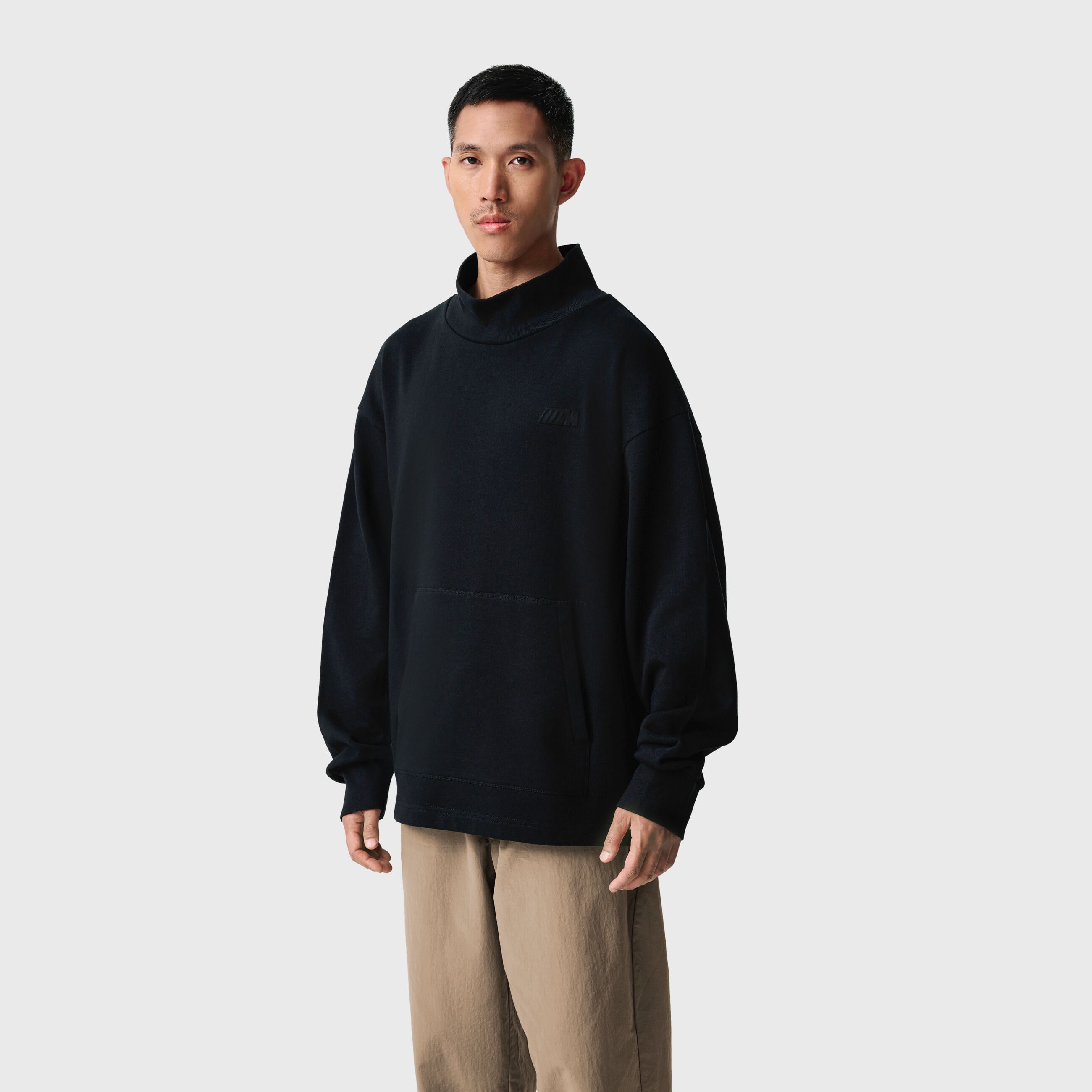 BMW M High Neck Crew Sweatshirt Black / Black 2