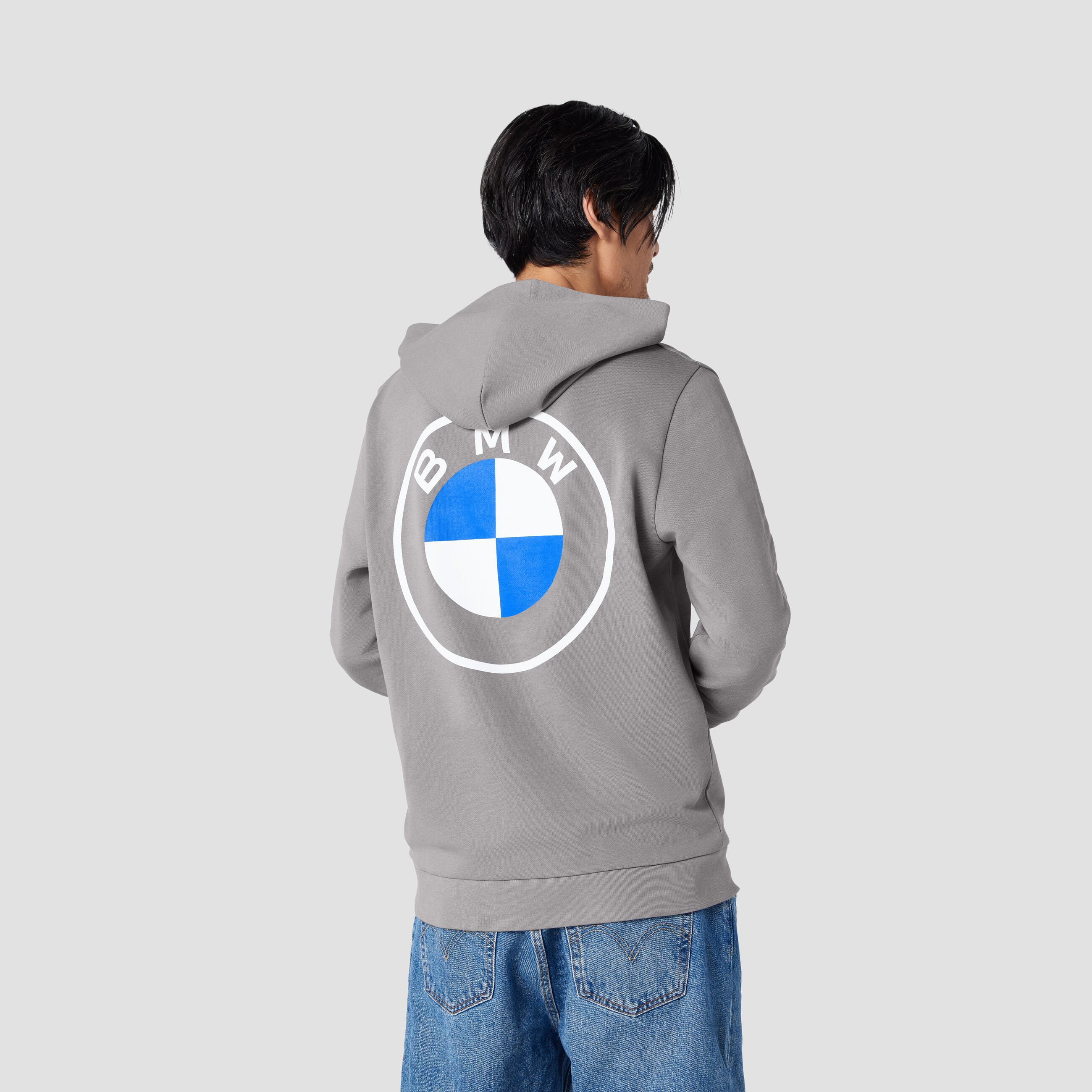 BMW Logo Hoodie Mid Grey 1