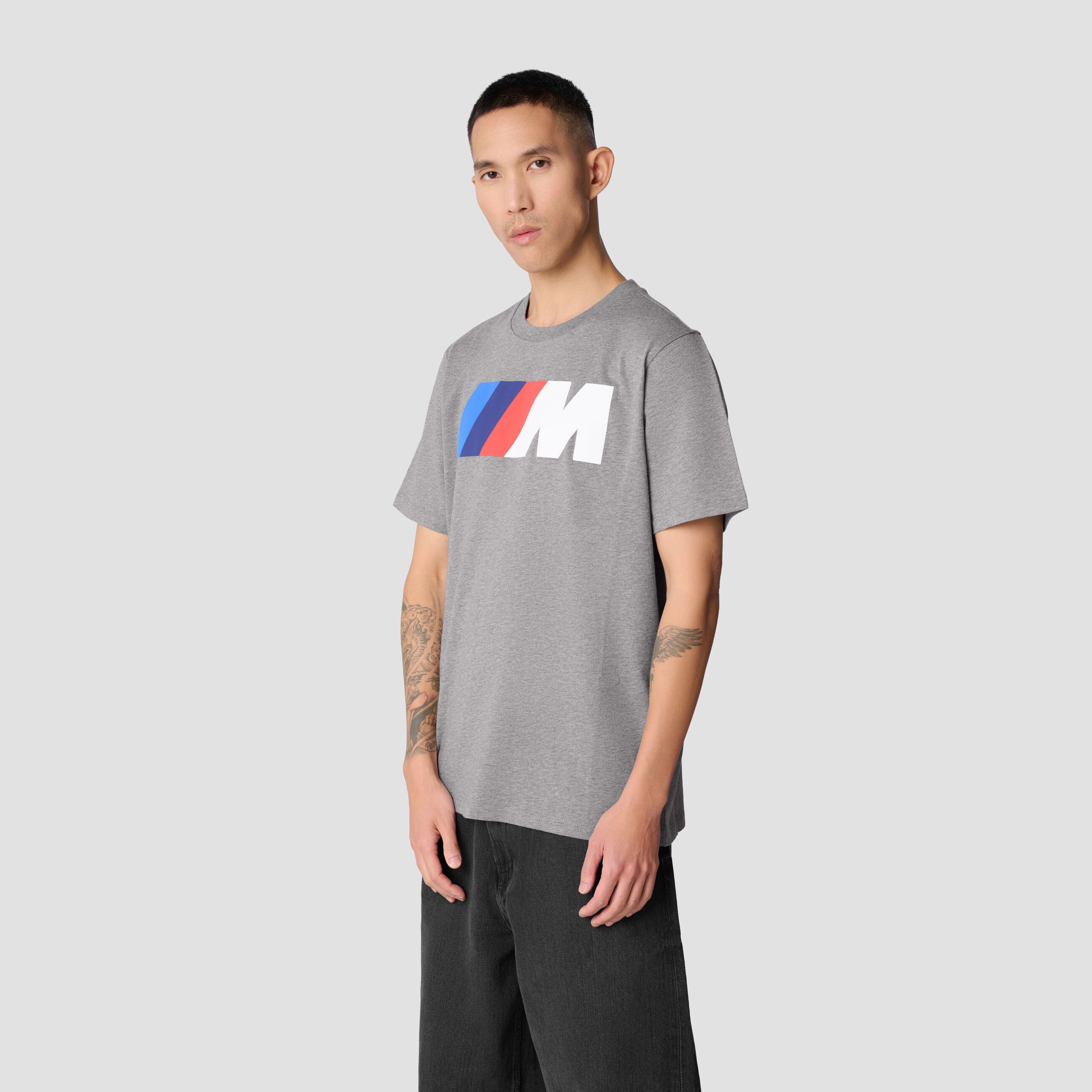 BMW M Core Default T-shirt Mid Grey Melange 1