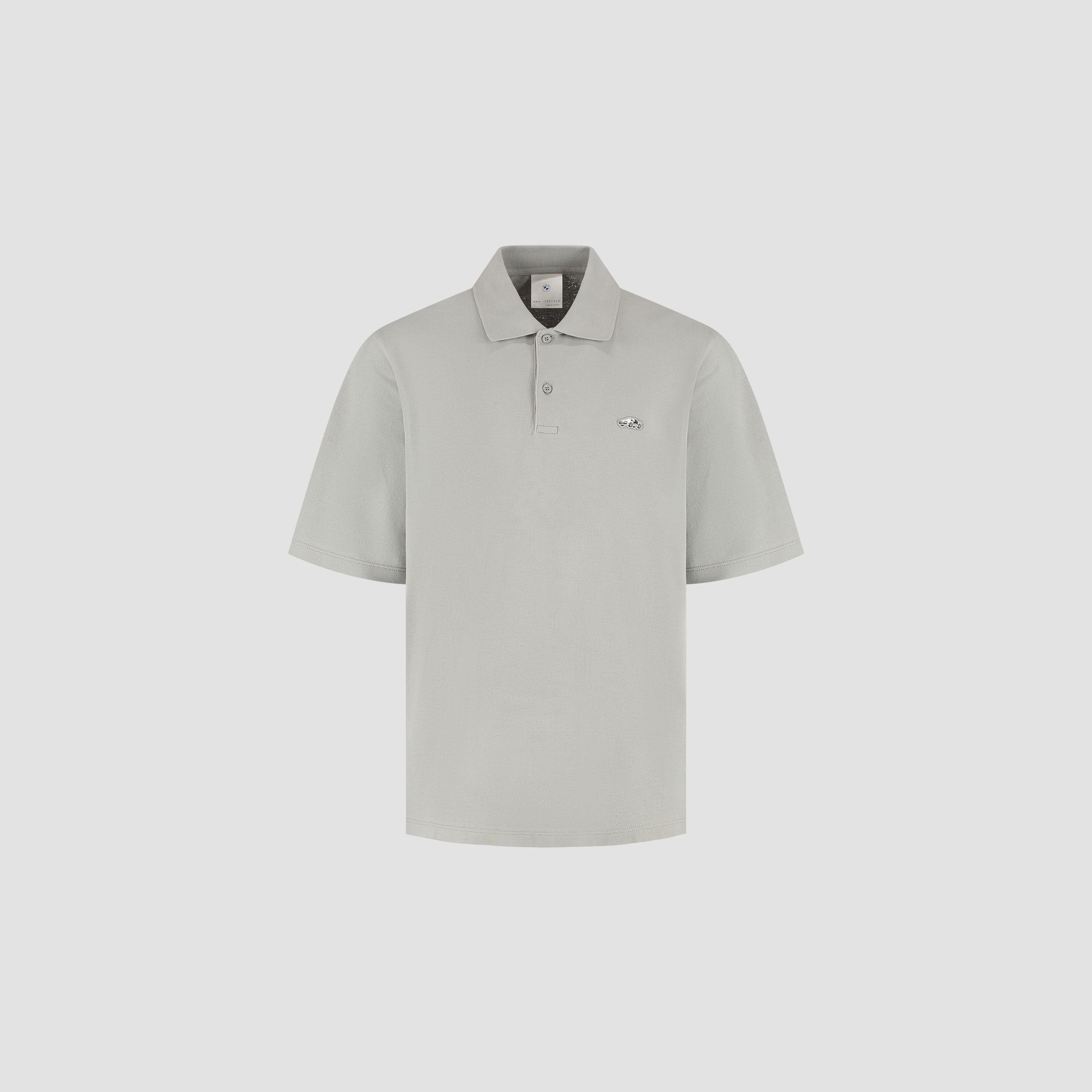 Visa som helskärm BMW Z1 Pixel Logo Överdimensionerad Polotröja Grå 1