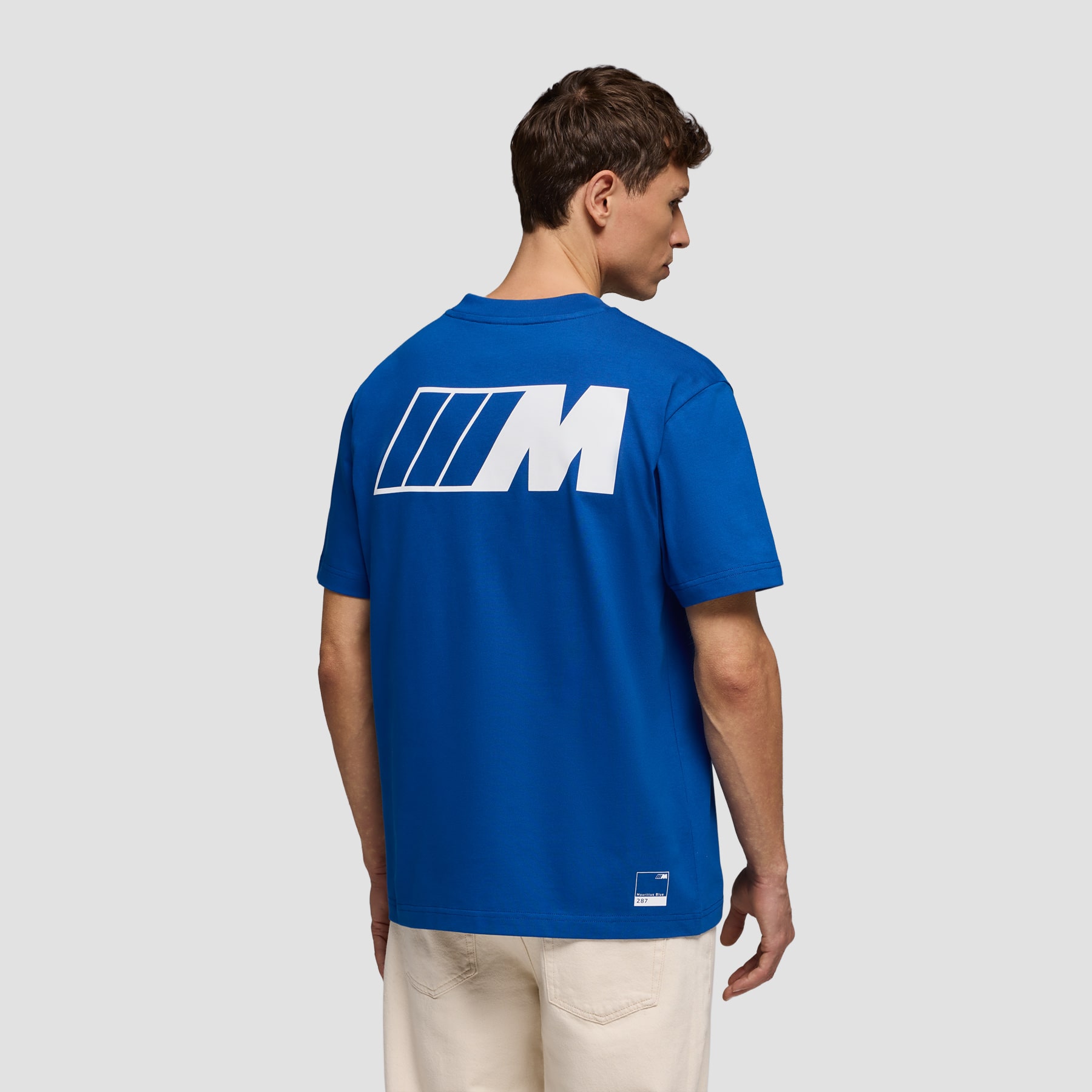 Visa som helskärm BMW M Reverse Logo Överdimensionerad T-shirt  Blå 5
