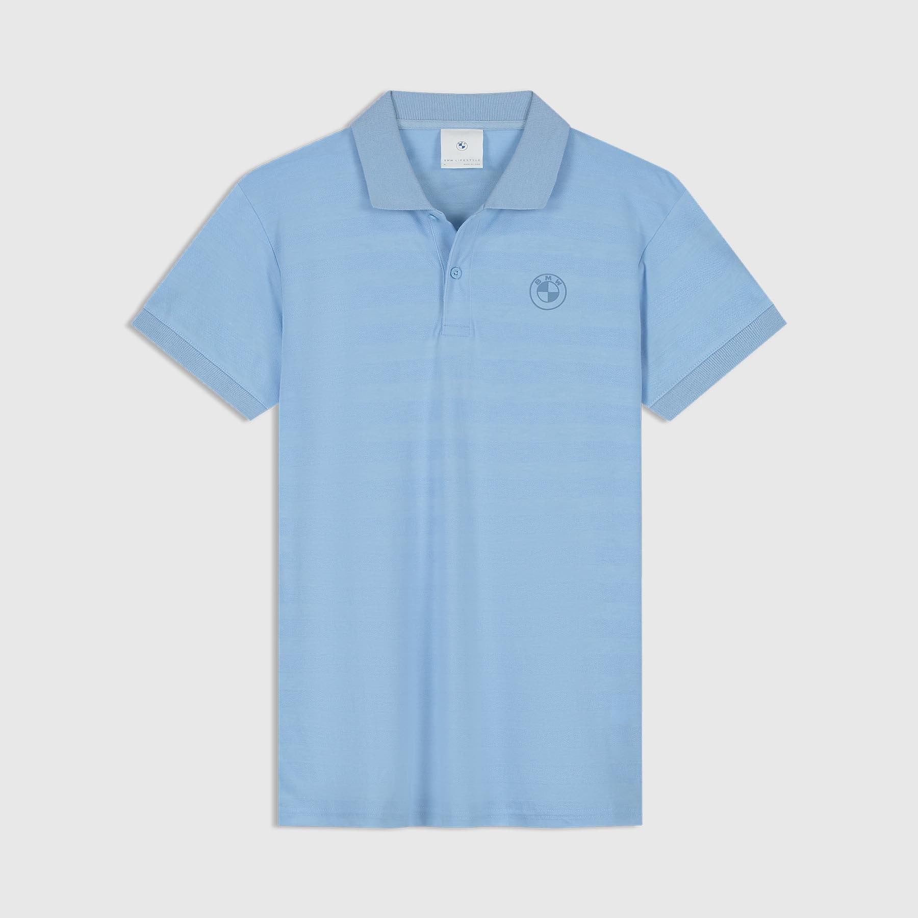 Visa som helskärm BMW Lifestyle Pixel Logo Polotröja - Herr Chambray 2