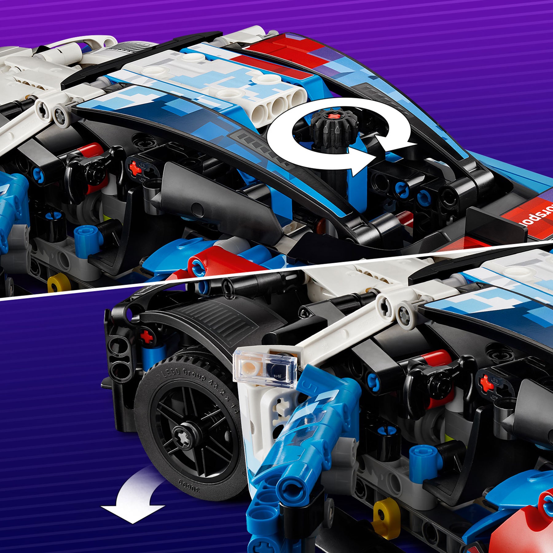 View in full screen BMW Lego M4 GT3 Technic multicolor 3