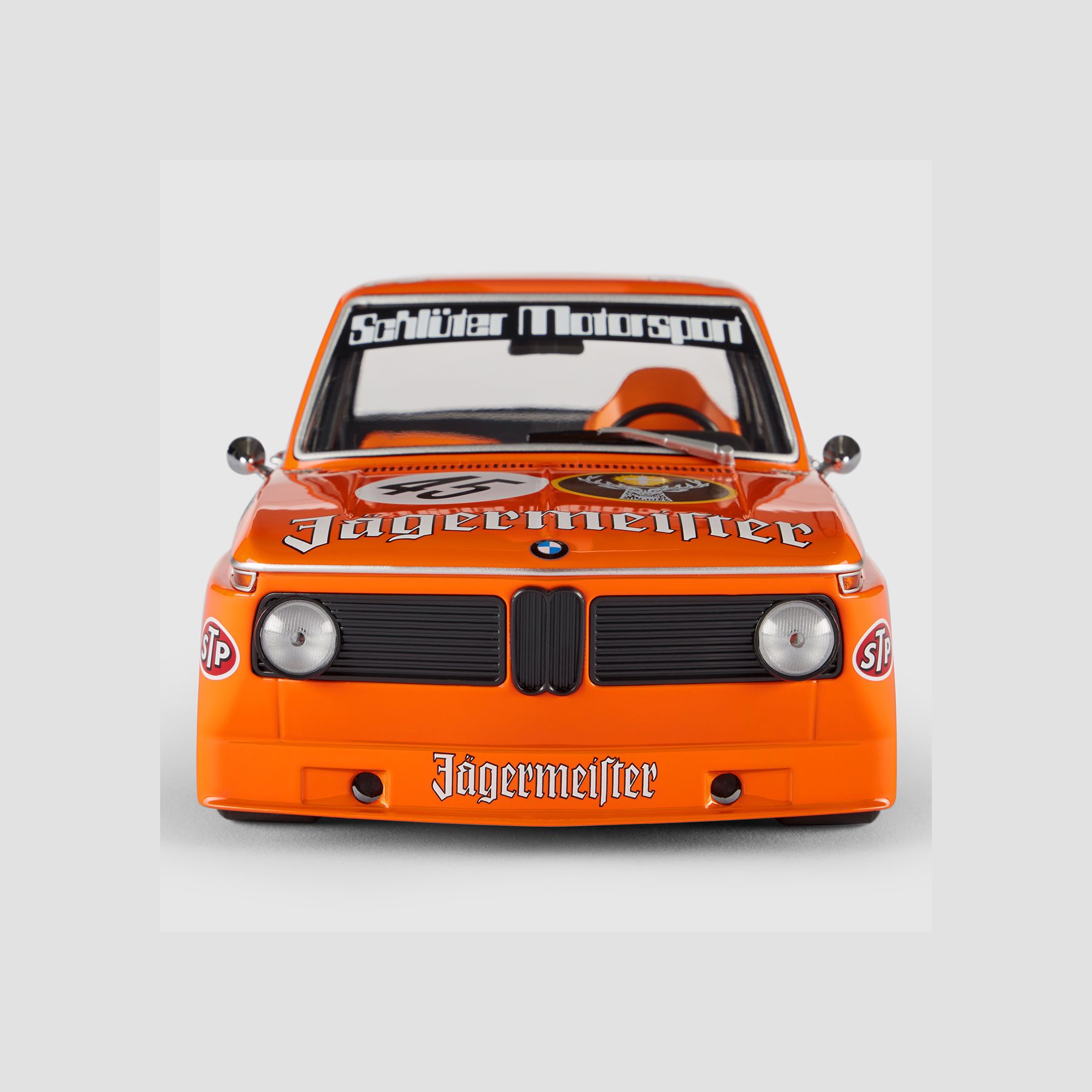 Visa som helskärm BMW Miniatyr 1:18 BMW 2002 Jagermeister  Orange 3